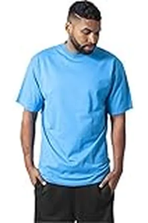 Urban classics Lång T-shirt för män, överdimensionerad kortärmad t-shirt med tappade axlar, 100% jersey-bomull, , 5XL