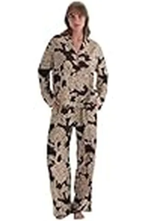 Dagi Dam regular midja tryckta vävda byxor pyjamas nederdel, , 38