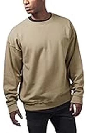 Urban classics Mäns Oversized Open Edge Crew, herrtröjor, finns i många olika färger, storlekar S till 5XL, , S Stor