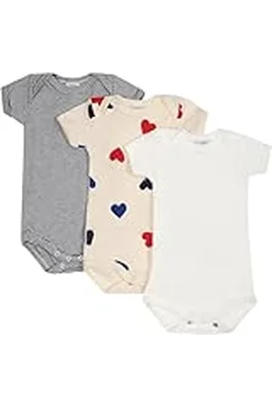 Petit Bateau Unisex baby kortärmad body med ränder, , 12 månader