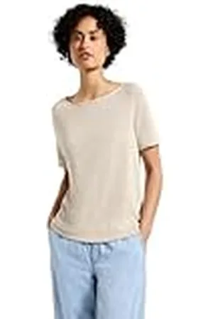 Street one SOL_LTD QR stickad look skjorta Moonstone Sand 38, , 38