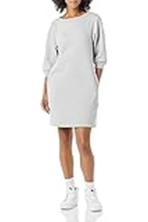 Amazon Kvinnors fleece blus ärm rund hals sweatshirt klänning (finns i plusstorlek), , XX-Large