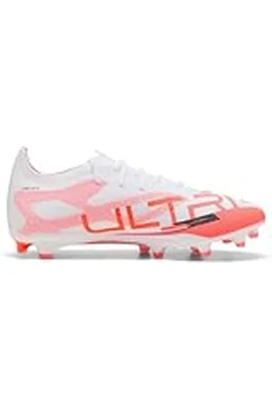 PUMA Unisex Ultra 5 Pro Fg/Ag fotbollssko, vit svart glödande röd, 42.5 EU