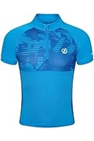 Dare 2B Go Faster II Jrsy unisex barn kortärmad nättopp med 1/2 dragkedja och Q-Wick Plus-teknik. Lämplig för cykling.