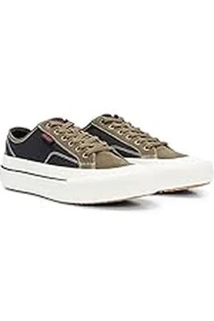 HUGO BOSS DyerX Tenn Lowtop sneakers för män med röd logotyp storlek, , 43 EU
