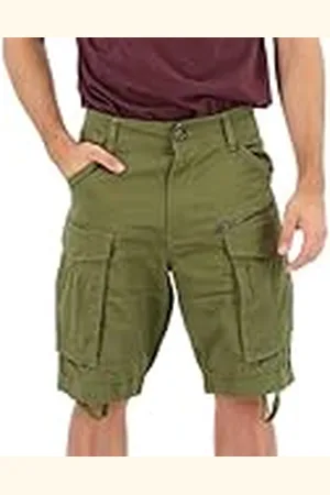 G-Star Raw Premium Cargoshorts i twill för män, Salvia, 35 Regular