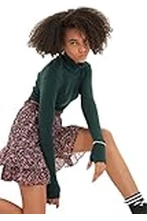 Trendyol Dam anpassad standard polokrage stickad blus, , S