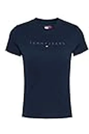 Tommy Hilfiger Dam TJW slim tonal linear t-shirt expt S/S t-shirt, blå, M, , M