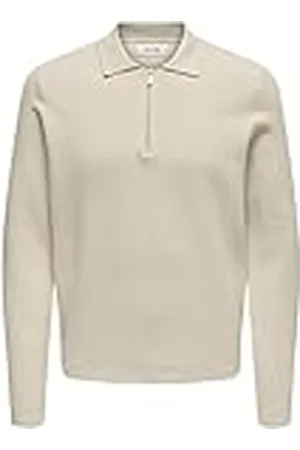 Only & Sons Onscooper Reg Ls 12 halv zip polo Noos, , XS