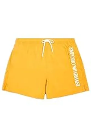 Emporio Armani Broderingslogotyp Mid Boxer Gul XL, , XL