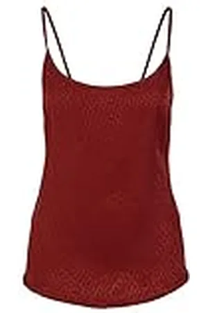 HUGO BOSS Kvinnors SATINOIR_TOP nattkläder, mörkröd 601, XS