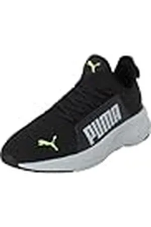 PUMA Herr Softride Premier Slip-on Road löparsko, Black Pro grön platina grå, 43 EU