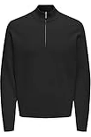 Only & Sons Onscooper halv dragkedja hög hals stickad Noos, , XS