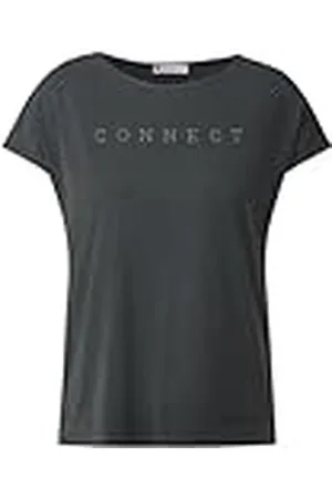 Street one LTD QR Silk Look Shirt w.stonewording Granite Grey 38, , 38
