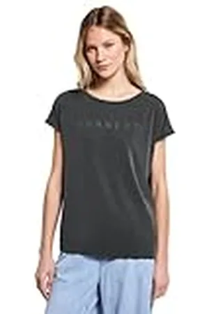 Street one LTD QR Silk Look Shirt w.stonewording Granite Grey 36, , 36