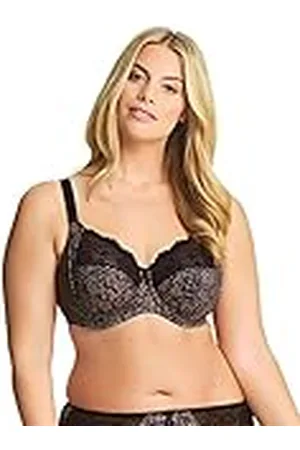 Elomi Morgan bandad underwire stretch spetsbehå med full täckning, ogenomskinlig, , 80E
