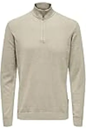 Only & Sons Onsloui Reg 12 Mel halv dragkedja stickad Noos, , XS