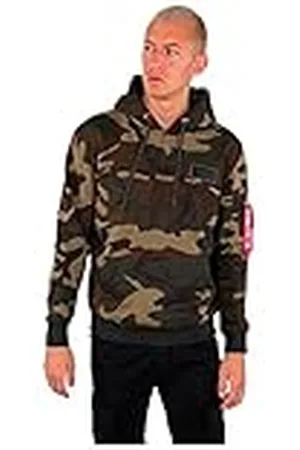 Alpha Industries Hoody med ryggtryck Camo Hooded Sweat för män