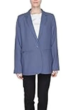 Street one Damset, lång blå melange blazer, , 46