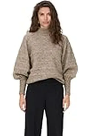 ONLY Onlcelina Ls High Pullover KNT Noos stickad tröja, , XXL