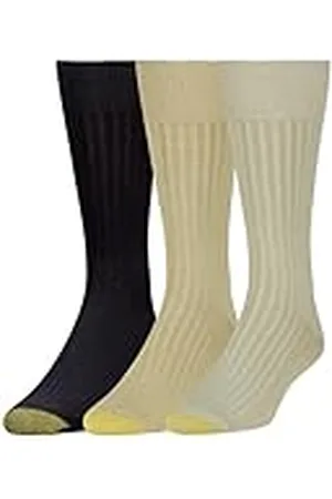 Gold Toe Gold Toe Herr Classic Canterbury Crew Strumpor (förpackning med 3), Skostorlek: 6-12,5, En storlek, , L