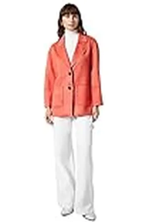 Koton Women Pokcet detalj knäppt falsk mocka blazer, , 36