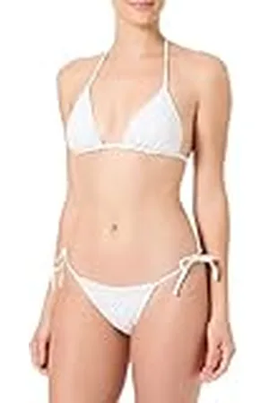 Emporio Armani Kvinna 3D fet logotyp triangel bikini vit S, , S