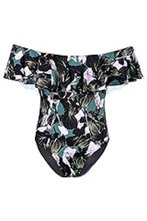 Aquafeel Badtåg för kvinnor med Carmen-urringning och blommönster
