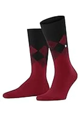 Burlington Hampstead herr hållbar bomull förstärkta herrstrumpor med mönster andas rutiga med argyle färgglada 1 par strumpor, , 40–46