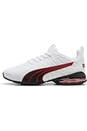 PUMA Unisex Voltaic Evo löparsko för lätt väg, White Black for All Time Red, 40.5 EU