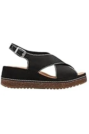 Clarks Dam Kassanda Step Sandal, Black Nubuck, 8 UK, , 42 EU