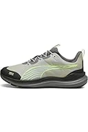 PUMA Unisex Reflect Lite Trail PTX Road löparsko, Rökig grå svart fisigt äpple, 44 EU
