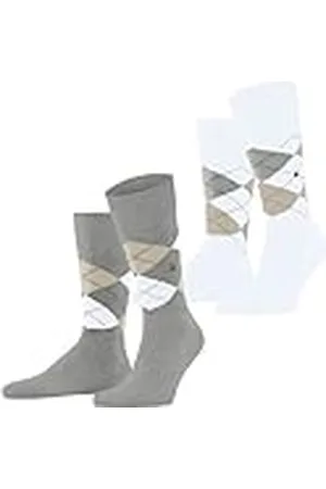 Burlington Mäns strumpor Everyday Argyle M SO bomull mönstrad 2 par, , 40–46, , 40-46 EU