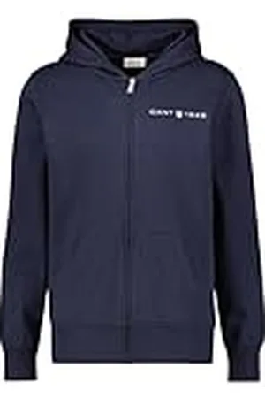 GANT Tryckt grafisk huvtröja med hel dragkedja, , XL