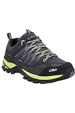 CMP Herr Vandrings- och halvskor för vandring Rigel Low trekking shoe Wp, Antracite Limegreen, 46 EU