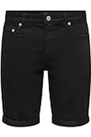 Only & Sons Onsply Jog Blk 0280 PIM DNM shorts Noos, , XS