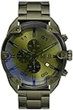 Diesel Spiked-klocka för män, Quartz Chronograph-urverk med armband i rostfritt stål