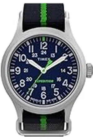 Timex Mäns analog kvartsur med tygrem TW2V23000, BLÅ, TW2V23000-AMZUK