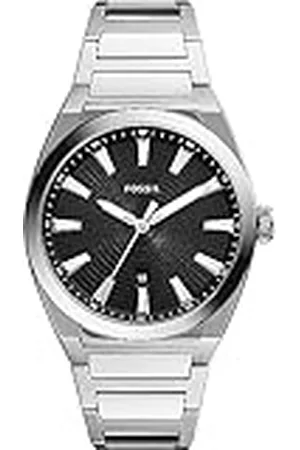 Fossil Herrklocka Everett 3 hand, 42 mm boettstorlek, kvartsur, rostfritt stålarmband, , Armband