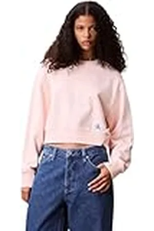 Calvin Klein Jeans dam A – CRPPD BDG LG SWT LV047C911G tröjor, rosa (Cloud Pink), XXS, , XXS