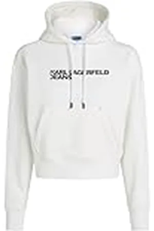 Karl Lagerfeld Dam reg logo huvtröja sweatshirt med huva, , XL