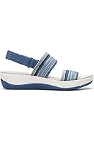 Clarks Kvinnors Arla Stroll Sandal, Blue Combi, 7,5 UK, , 41.5 EU