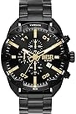 Diesel Spiked-klocka för män, Quartz Chronograph-urverk med armband i rostfritt stål