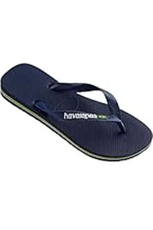 Havaianas Unisex Brasil-logo (Mini Me), marineblauw, VK kind 12/13