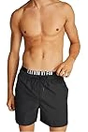 Calvin Klein Herr Medium Double WB Boardshorts, röd (Flaming Chili), XL, , XL