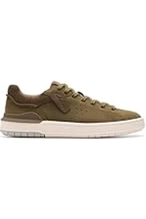 Clarks Herr Courtlite2 Run sneakers, Olive Nubuck, 6.5 UK, , 40 EU