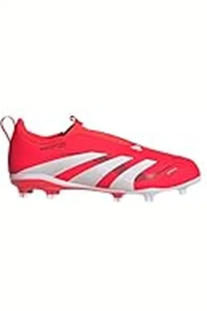 adidas Unisex – Barn PREDATOR LEAGUE Laceless Firm Ground/Multi Ground Football boots Kids, Lucid Red/Cloud White/Core Black, 35 EU