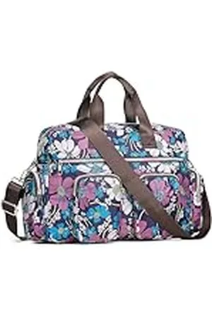 Kono Handväska topphandtag väska för kvinnor, flera fickor messenger crossbody-väska, medium vattentät skolväska axelväska, damer lätt tygväska för arbete shopping resor, , Large