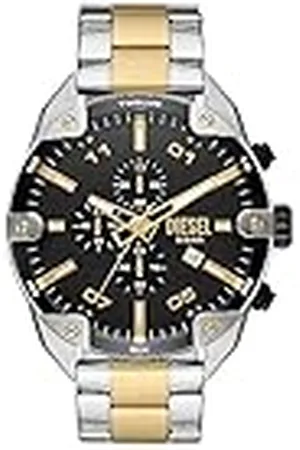 Diesel Spiked-klocka för män, Quartz Chronograph-urverk med armband i rostfritt stål