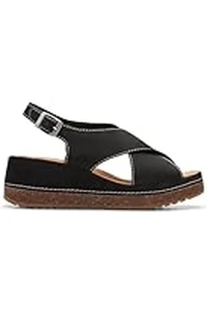 Clarks Dam Kassanda steg-sandal, Black Nubuck, 7,5 UK, , 41.5 EU